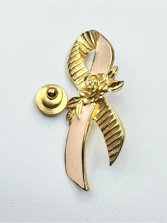 Vintage 1994 Avon "Pink Ribbon" Brooch Pin Breast Cancer Awareness - Picture 2 of 6